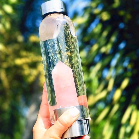 Crystal Glass Waterbottle Crystal Elixir Bottle - Picture 3 of 8